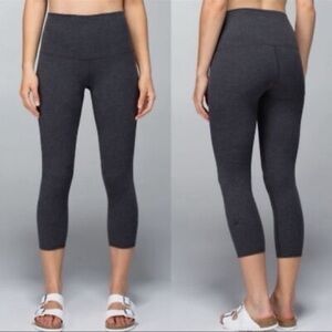 Lululemon Wunder Under High Rise Cotton Roll Down Crop